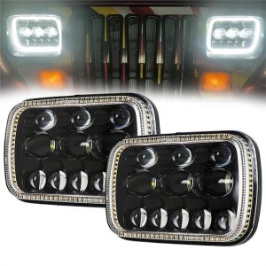 Morsun 5x7 Inch Square Farlight For Jeep GMC Ford Chevrolet LED Headlamp Projector