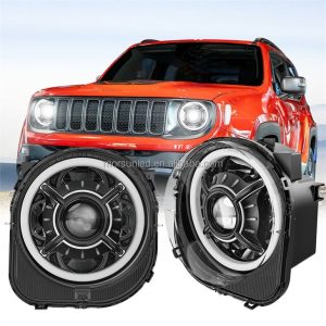 Morsun LED Headlight Assembly For 2015-2021 Jeep Renegade With Daytime Running Light