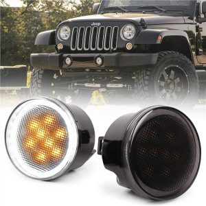 Morsun LED svjetlo pokazivača smjera sa oreolom za Jeep Wrangler Jk 07-14 Svjetlo prednje maske