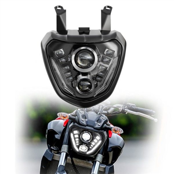 MorSun Motorcycle LED Headlight For Yamaha MT 07 FZ 07 MT07 MT-07 FZ-07 2014+ DRL Lights Projector